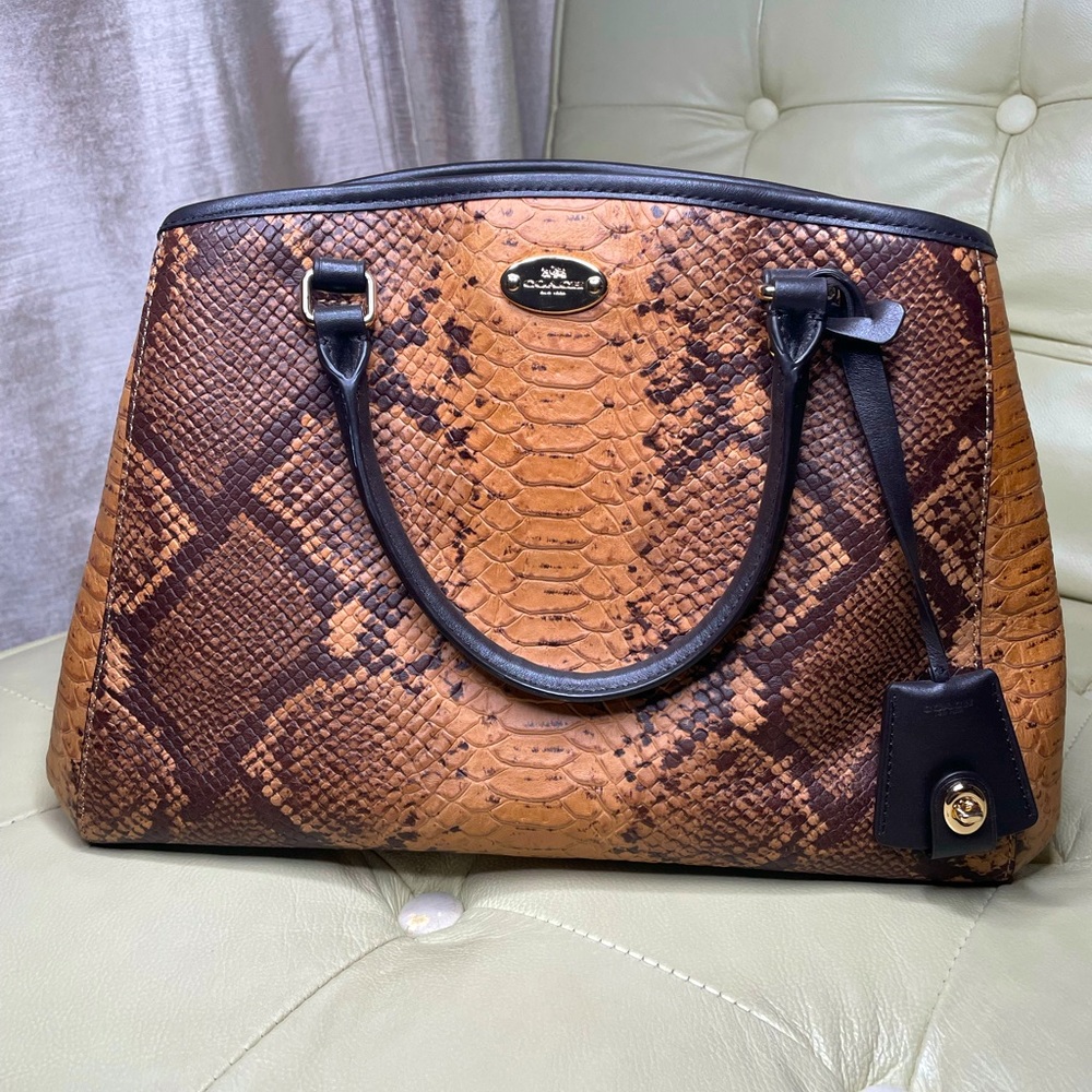 Coach Satchel - Brown Python